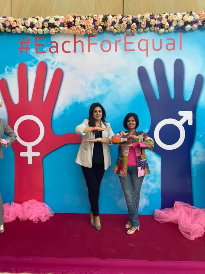 Women's Day photo backdrop activation