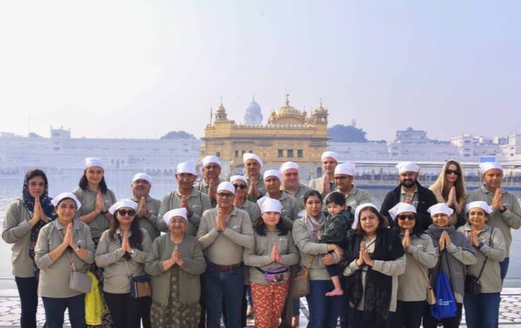 Team retreat group photo at the Golden Temple, Amritsar