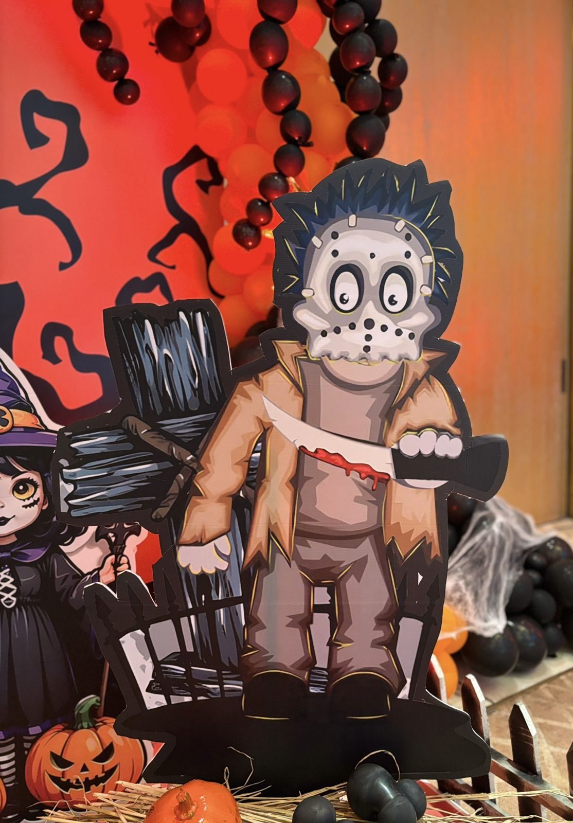 Halloween horror-themed party decor