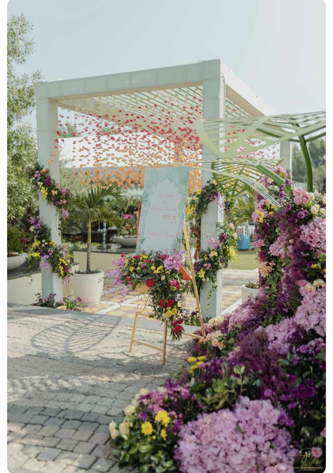 Garden floral pergola arch